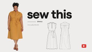 sew with me  mccalls m8449  view c  sewing [upl. by Hakeber]