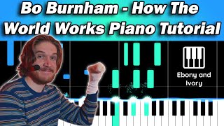 Bo Burnham  How The World Works Piano Instrumental Tutorial on Synthesia [upl. by Blanding548]