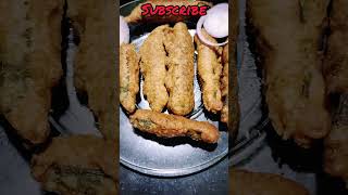 Bendakaya Bhajji okrabajji snackrecipe timepasssnacks eveningsnacksrecipe bajjirecipes shorts [upl. by Nwadrebma]