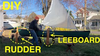 Building Leeboard amp Rudder for the Sail Canoe Using scrap wood [upl. by Corrinne690]