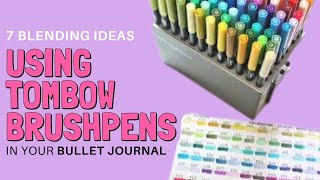 Using Tombow Dual Brush Pens in your Bullet Journal [upl. by Anitsej]