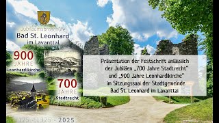 Präsentation der Festschrift „700 Jahre Stadtrecht“ und „900 Jahre Leonhardikirche“ [upl. by Dahl]