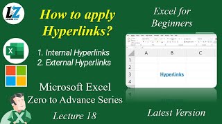 18 Internal amp External Hyperlinks  MS Excel Free Course in UrduHindi excel learning teacher [upl. by Grinnell]