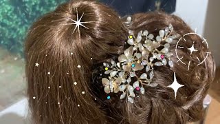 How to style a high ponytail for weddings 💒 [upl. by Ognimod]