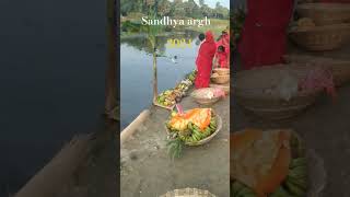 Chhath puja sandhya argh 7 November 2024 chhathpujagana trendingshorts ytshort [upl. by Jaime519]