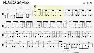 How to Play Nosso Samba  Rockschool Drums Grade 8 [upl. by Dragon]