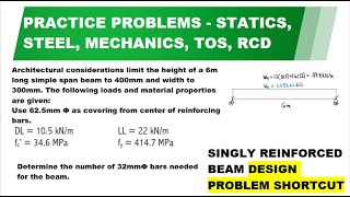 Singly Reinforced Beam Design Shortcut [upl. by Otrebireh933]