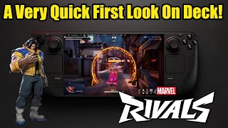 Steam Deck Marvel Rivals First Run Config Game Play  A Quick Look [upl. by Ardisj]