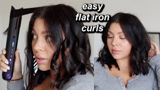 HOW TO CURL YOUR HAIR WITH A STRAIGHTENER BEST WAY TO CURL SHORTER HAIR  PRO HAIRSTYLIST TUTORIAL [upl. by Fuhrman]