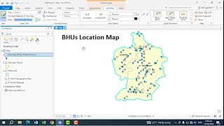 Mapping Basic Health Units in ArcGIS Pro  Location Map in GIS mapping study [upl. by Nithsa]