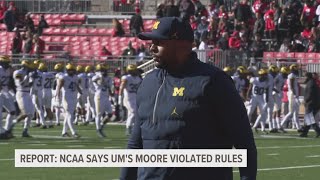 Report NCAA says Michigans Moore violated rules [upl. by Deloris]