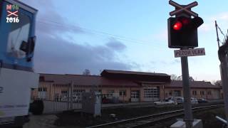 Železniční přejezd SSSR Chrudim 2 P5374  910  13112016  Czech railroad crossing [upl. by Eixirt483]