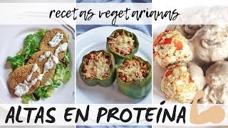 Recetas vegetarianas altas en proteína 💪🏾 Highprotein vegetarian meals [upl. by Chandra]