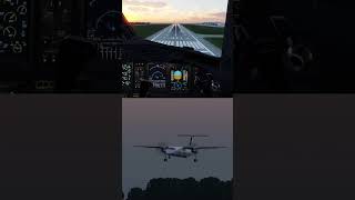 Q4XP Smooth Landing into Cardiff jlproductionsyt aviation xplane12 landing q400 [upl. by Rothenberg]