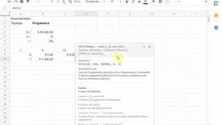 Ammortamento progressivo con fogli Google [upl. by Nitniuq]
