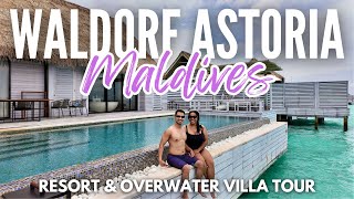 Waldorf Astoria Maldives Ithaafushi  King Overwater Villa amp Full Resort Tour  May 2024 [upl. by Halyahs108]