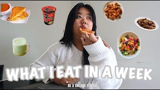 WHAT I EAT IN A WEEK as a college student [upl. by Artined]