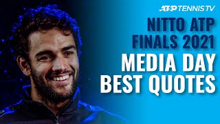 Djokovic amp Medvedevs Rivalry Berrettini At Home  Best Quotes at Nitto ATP Finals 2021 Media Day [upl. by Aicilev963]