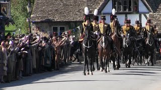 The Downton Abbey Movie Cast And Crew Filming On Location In Lacock Wiltshire [upl. by Avad]