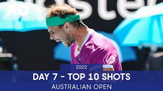 Day 7  Top 10 Shots  Australian Open 2022 [upl. by Valleau]