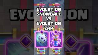 Evolution Snowball ❄️VS Evolution Zap ⚡️ clashroyale shorts CozyClashmas [upl. by Nnyrat331]