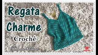 Regata Charme crochê  01 NOVELO  Renata Vieira [upl. by Dnomse]