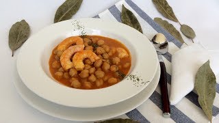 Garbanzos con Langostinos [upl. by Nahtanohj]