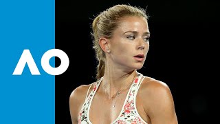 Camila Giorgi takes the second set against Karolina Pliskova  Australian Open 2019 Round 3 [upl. by Sirk]