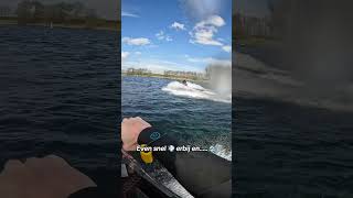 Spark trixx vs RXPX RS 325🤣🌊 waterfight jetski seadoo fight watergevecht bluemonday [upl. by Ahsinod]