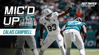 Calais Campbell Micd Up during Week 1 WIN over Jacksonville Jaguars  Miami Dolphins [upl. by Yniar154]