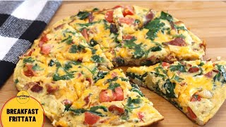 AMAZINGLY SIMPLE Breakfast Frittata  Stovetop Frittata Recipe by Flavoredd by Nikki [upl. by Bloem870]