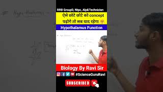 Parts Of Brain  Hypothalamus Function  Biology GK  Biology By Ravi Sir [upl. by Adnoluy]