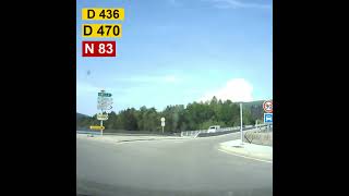 Oyonnax  Lons le Saunier  Cousance route europe roadtrip dashcam [upl. by Lamiv]