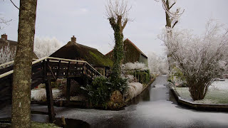 Winter Rime  Giethoorn Netherlands The Venice of the North [upl. by Mellman27]