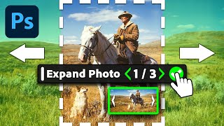 Photoshop CC 2023 How To Expand Photos Using Ai  NEW Generative Fill [upl. by Alliuqet]