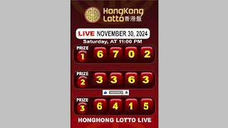 Hongkong Lotto Live November 30 2024  Lotto Live [upl. by Ahtar]