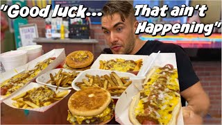 INSANE quotAMERICAN FOODquot CHALLENGE DOUBLED With Randy Santel Record Cleburne Texas  Man Vs Food [upl. by Pascia538]