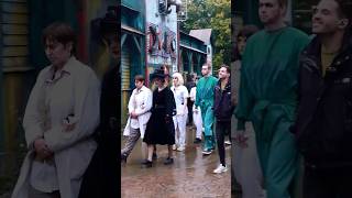 Walibi Halloween Fright Nights 2022  scare actors van The Clinic [upl. by Arathorn]