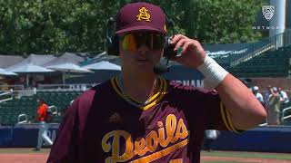 ASUs Nick McLain reflects on hot hitting vs Oregon State in Pac12 Baseball Tournament [upl. by Carmon539]