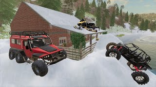 Rescuing campers after huge snow storm  Farming Simulator 19 camping and mudding [upl. by Schurman578]