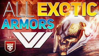 ALL Witch Queen EXOTIC Armors amp Perks TWAB  Destiny 2 The Witch Queen [upl. by Assehc]