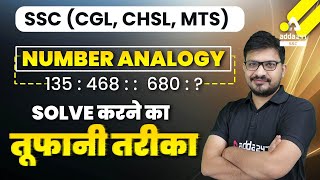 SSC CGL  CHSL  MTS  Number Analogy  135  468   680   Solve करने का तूफानी तरीका [upl. by Nedda]