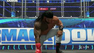 WWE 2K23 GAMEPLAY ROMAN REIGNS VS KING STEEP CAGE MATCH [upl. by Nirak]