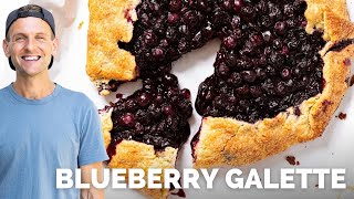 Easy Blueberry Galette  If Youre Scared to Make Pie Make This Instead [upl. by Anida]