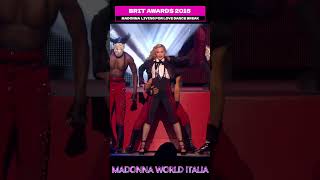 Madonna Brit Awards 2015 The Shocking Fall amp Epic Comeback madonna livingforlove dancebreak [upl. by Yrokcaz588]