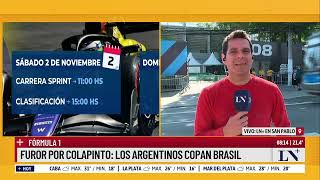 Furor por Colapinto los argentinos copan Brasil [upl. by Arobed]