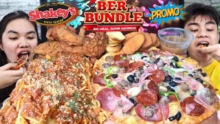 SHAKEY’S BER BUNDLE PROMO Big Meal Super Savings MUKBANG SPAGHETTI CHICKEN PIZZA MOJOS G BREAD [upl. by Willem]