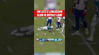 Tua Suffers Another Concussion in Buffalo Game – Hard Hit by Damar Hamlin shorts short [upl. by Llerahs]