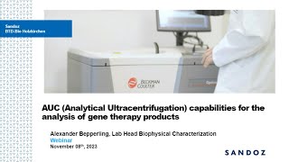 AUC Analytical Ultracentrifugation capabilities for the analysis of gene therapy products [upl. by Illac]