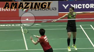 Amazing BADMINTON NETPLAY Compilation [upl. by Nahgam799]